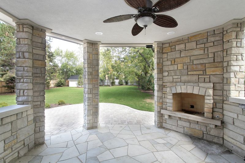 Stone Fireplace Setup